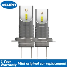 Buy Aslent New Short Mini Size H7 LED Bulbs Car Headlights Headlamp CSP Chips for Auto lights lamps 30W/bulb 8000lm 6500K 12v 24v Free Shipping