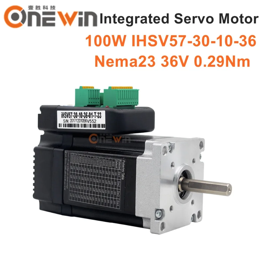 Servo Motor Integrado 3000rpm 36vdc 0.29nm Ihsv57-30-10-36 100w Nema23