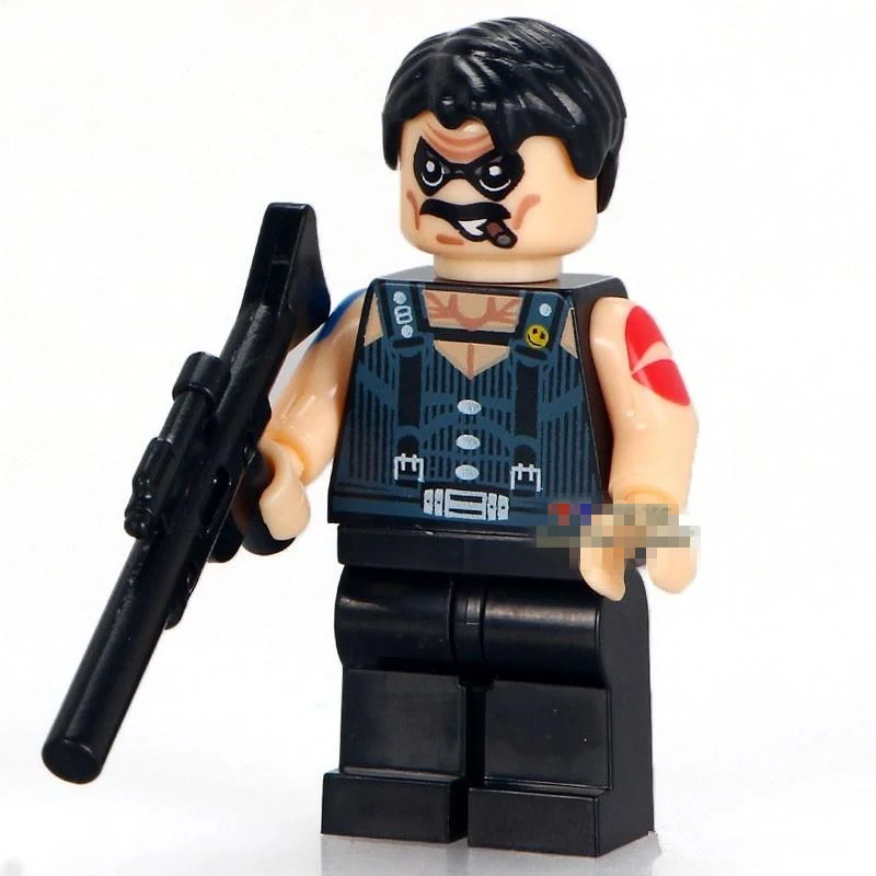 

Single Sale Watchmen Comedian Edward Rorschach DC Justice League SUPER HEROES Minifig Assemble Model Building Blocks Kids Toys