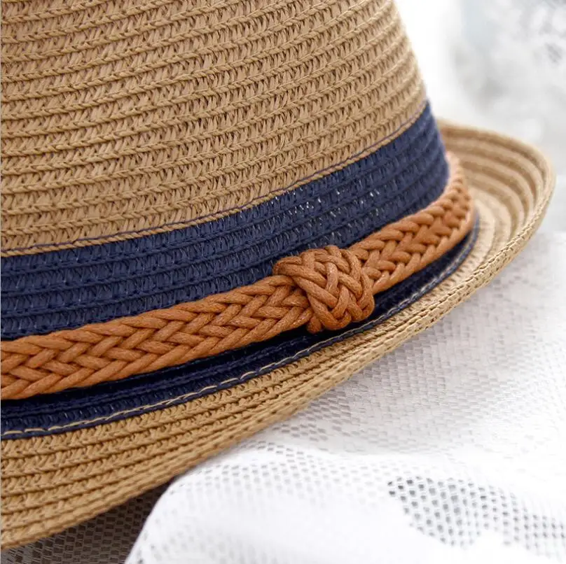 Summer Straw Ladies Hats Women Men Golf Jazz Cap Panama Sun Visor Caps Saves Beach Hat Headband Outdoor Camping Travel Swimming (11)