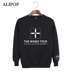 Kpop Корейская мода Bangtan мальчиков THE WINGS Тур альбом хлопковые толстовки одежда пуловеры толстовки PT322