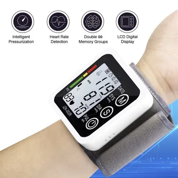 

Wrist Tonometer Digital Blood Pressure Monitor Medical Equipment LCD Apparatus for Measuring Pressure Heartrate Monitor Device