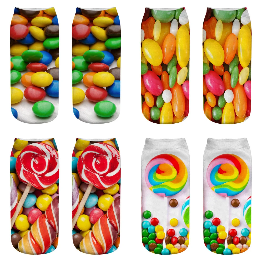 

Style 3d Creative Dream Fantasy Candy Printing Women Summer Ankle Socks