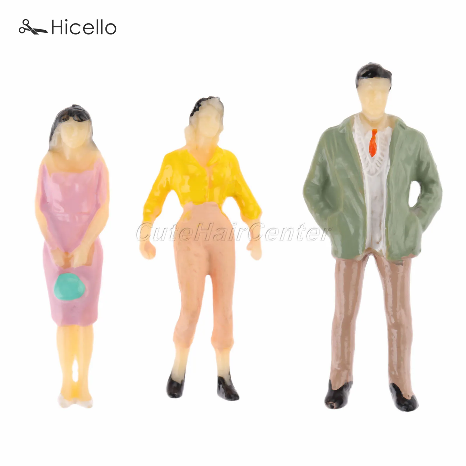 100pcs Plastic Model People 25mm/18mm/9mm Train Scale 1:75 1:100 1:200 Painted Figure Scenes simulation human models