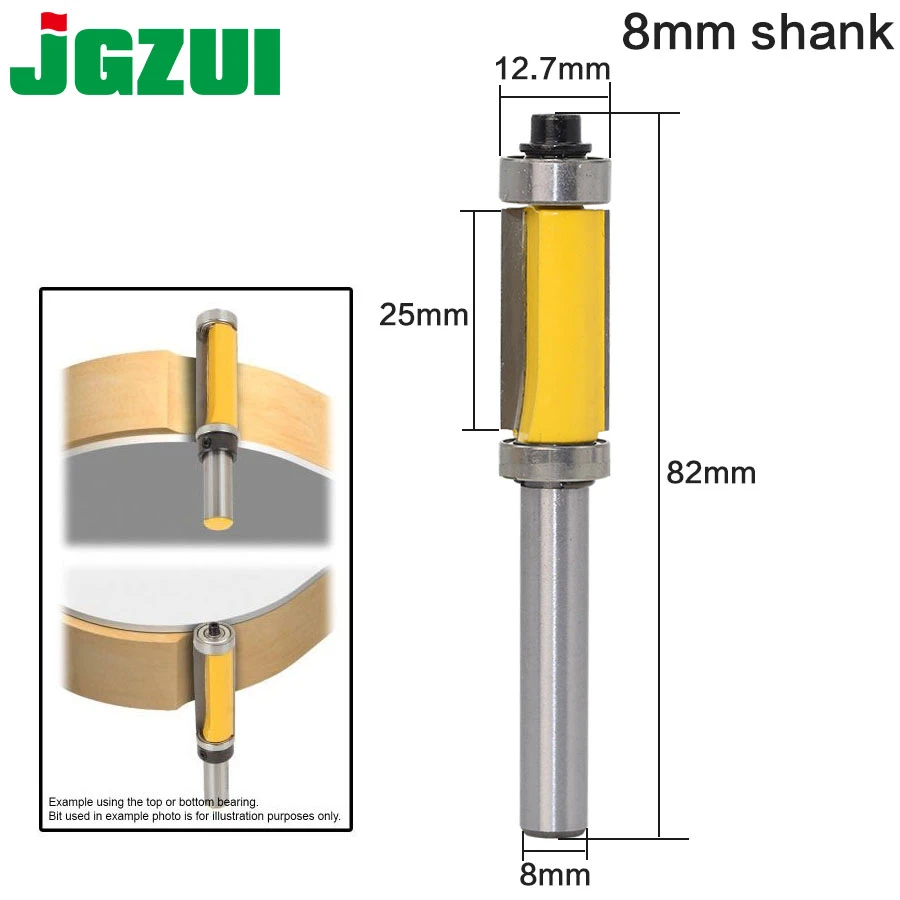 NEW 1pcs 1/4" Flush Trim Router Bit Top & Bottom Bearing Shank Woodworking Tools NEW 1pcs 1/4" Flush Trim Router Bit Top & Bottom Bearing Shank Woodworking Tools