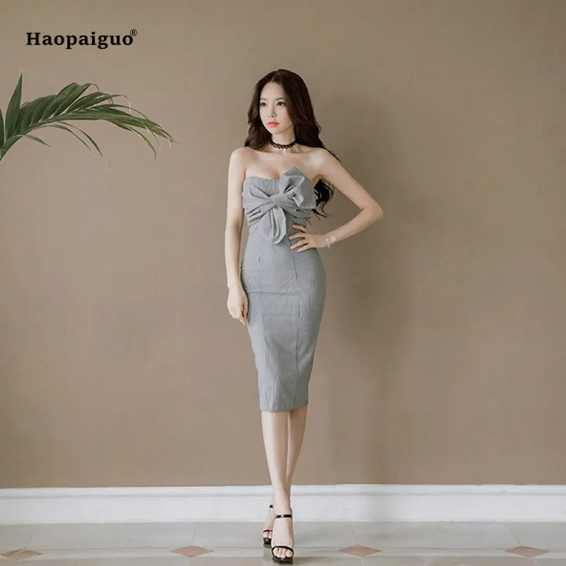 Plus size below the knee sheath dress for women tops h&m