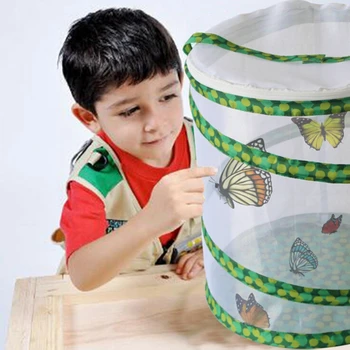 

Butterfly and Insect Habitat Cage Mesh Terrarium Butterfly Mantis Stick Praying Cylindrical Pop-up Cage