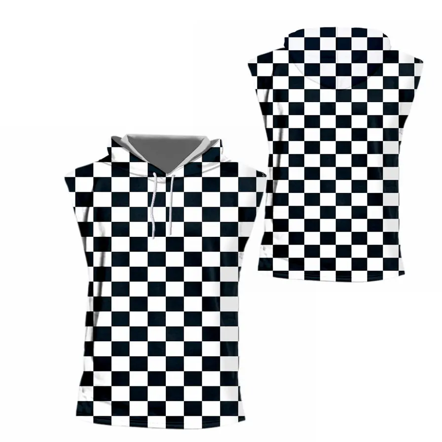 Black White Plaid T-shirt Men Women Sexy Checkerboard V-Neck Hipster Tshirt Streetwear Hip Hop Punk Rock Tee Shirt Custom S-7XL (17)