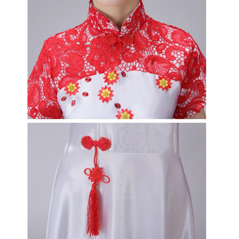 Женская новая сценическая одежда, китайское народное танцевальное платье, традиционное китайское танцевальное шоу, женский хор, костюмы для выступлений guzheng