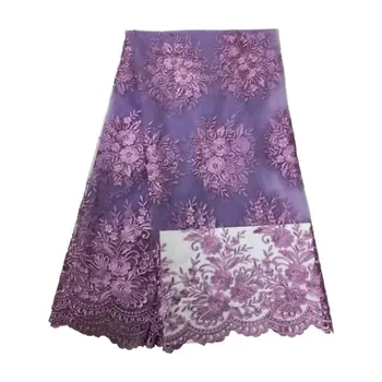 

African Tulle Lace Fabric 2018 African French Lace Fabric High Quality 3 D Flowers Nigerian Embroidery Tulle French Laces party