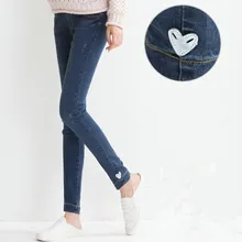 New Elastic Waist Cotton Maternity Jeans Pants for Pregnant Women Legging Pregnancy Clothes Spring Autumn Plus Size Clothing B49