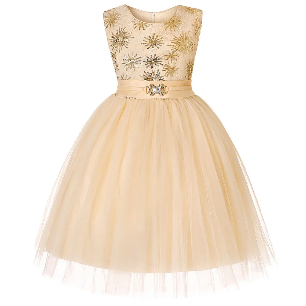

2019 new girls mesh gauze ballet sequins performance clothing banquet dress suitable for 3-8 years old