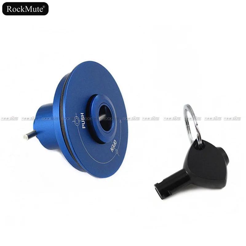 key lock fuel gas cap blue 4