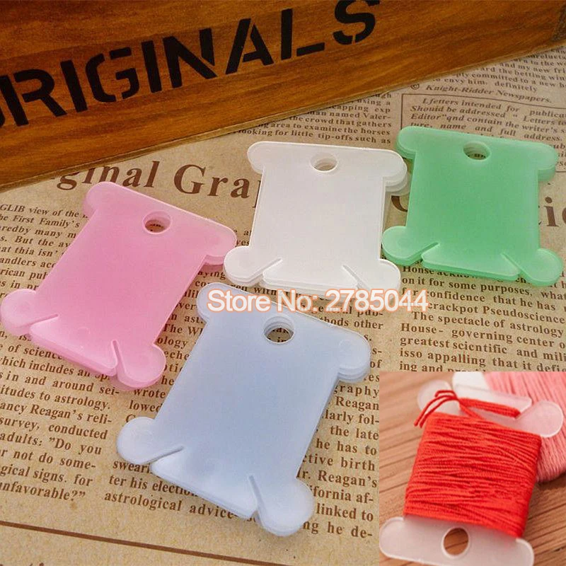 

100pcs Plastic Cross Stitch Sewing Tool Winding Plate Board Thread Bobbin Holder Floss Storage Embroidery Craft Kit FL00022