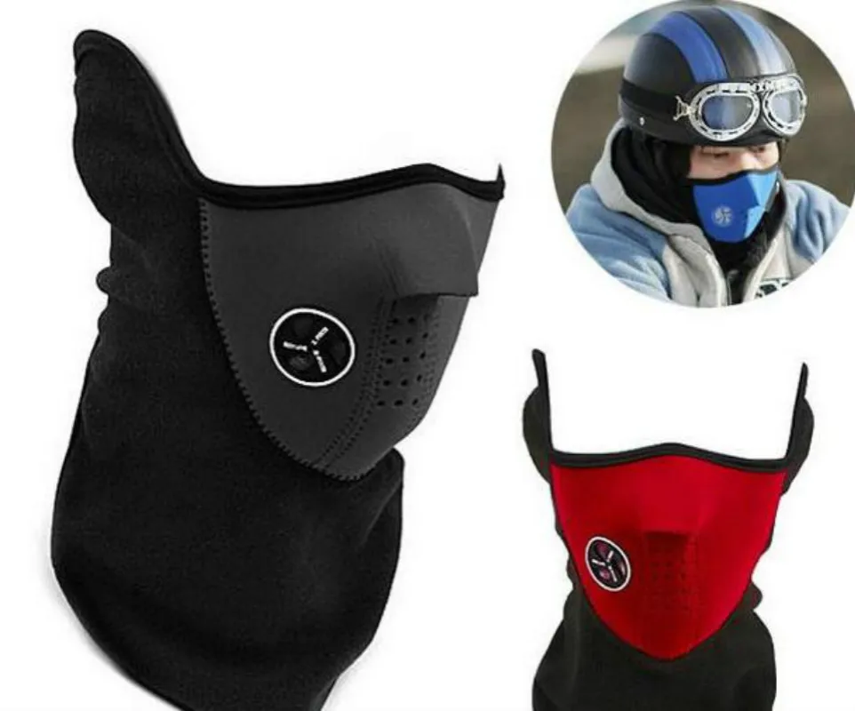 Motorcycle Half Face Mask Cover Fleece Unisex Ski Snow Moto Cycling