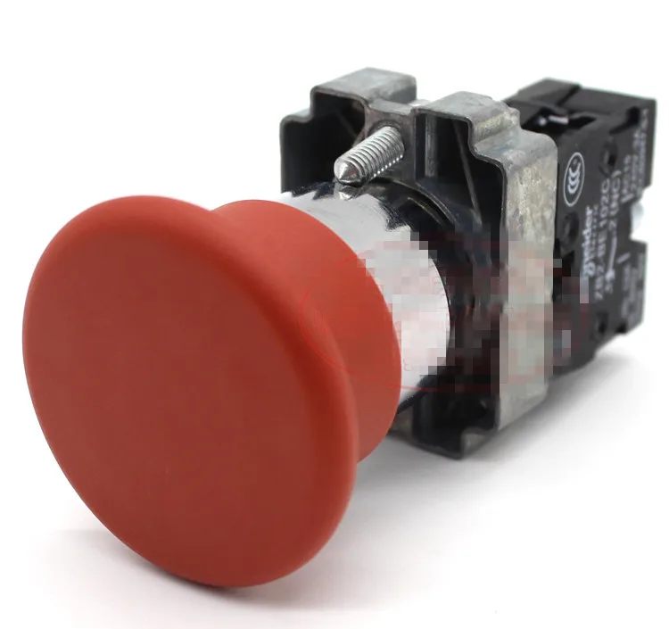 XB2BC42C 1 NC Momentary Mushroom Head Push Button Switch N/C Red