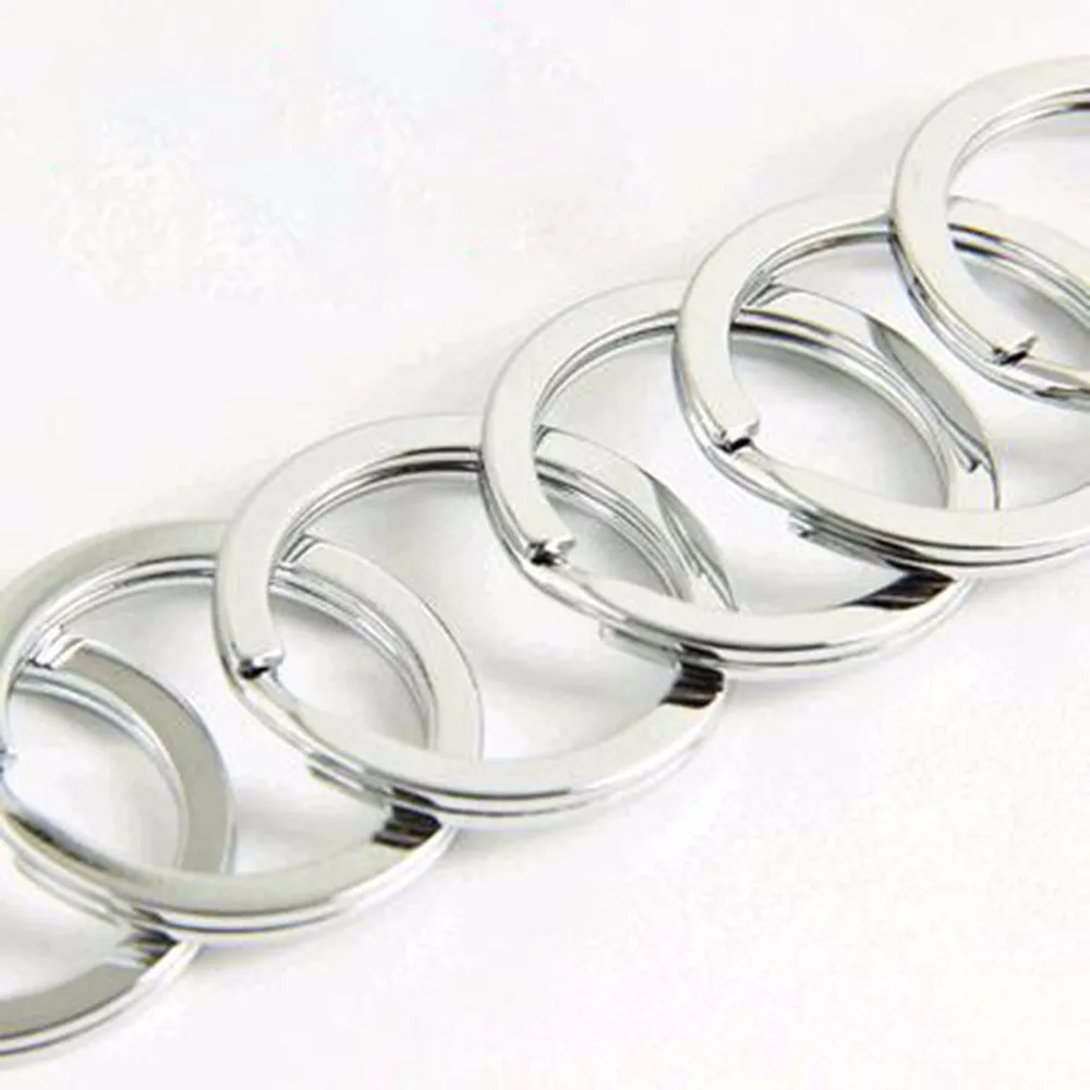 

KISSWIFE 1pc/ Stainless Steel Metal Key Holder Split Rings Keyring Keychain Keyfob Accessories Free shipping