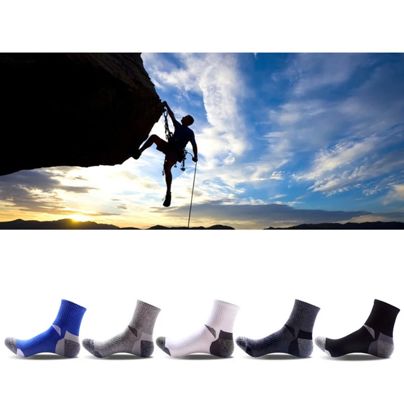 8Stitching Color Men's Socks Middle Tube Breathable Sport Socks for BasketballClimbing Hiking Anti-Bacterial Deodorant Male Socks