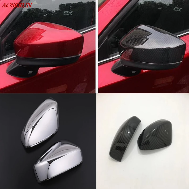 

Outside Door Rearview Mirror Decoration Protector Shell Cover Housing For mazda cx-5 cx5 cx-8 2017 2018 Car-styling Accessories