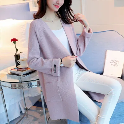 

2019 Women Clothing Soft Comfortable Coat Women winter Knitted Long Cardigan Female Sweater cardigan
