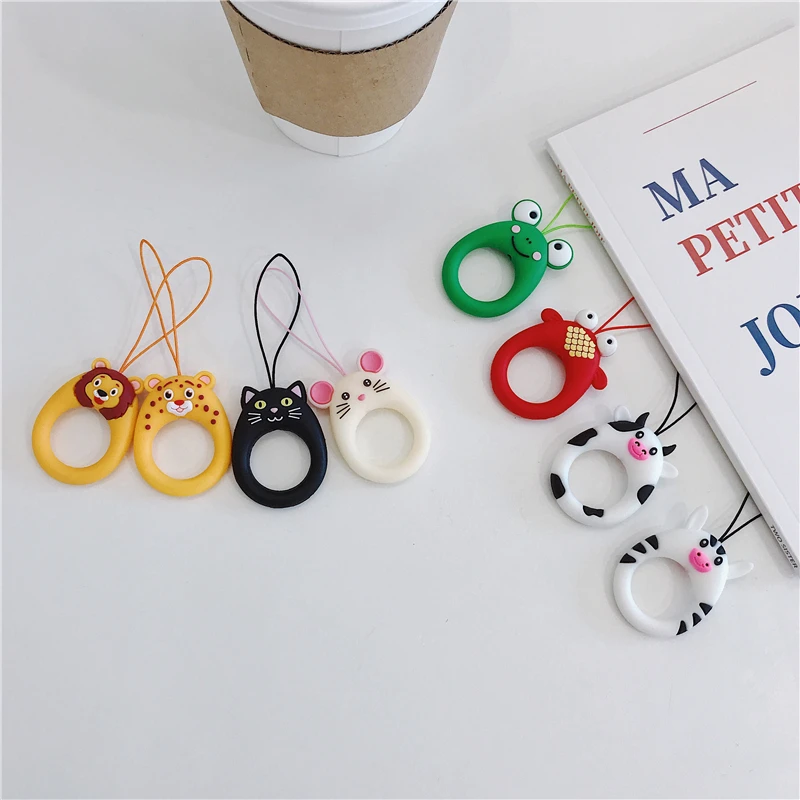 

TJHSZKL universal mobile phone lanyard short lanyard cat mobile phone strap USB key accessories cartoon mobile phone lanyard