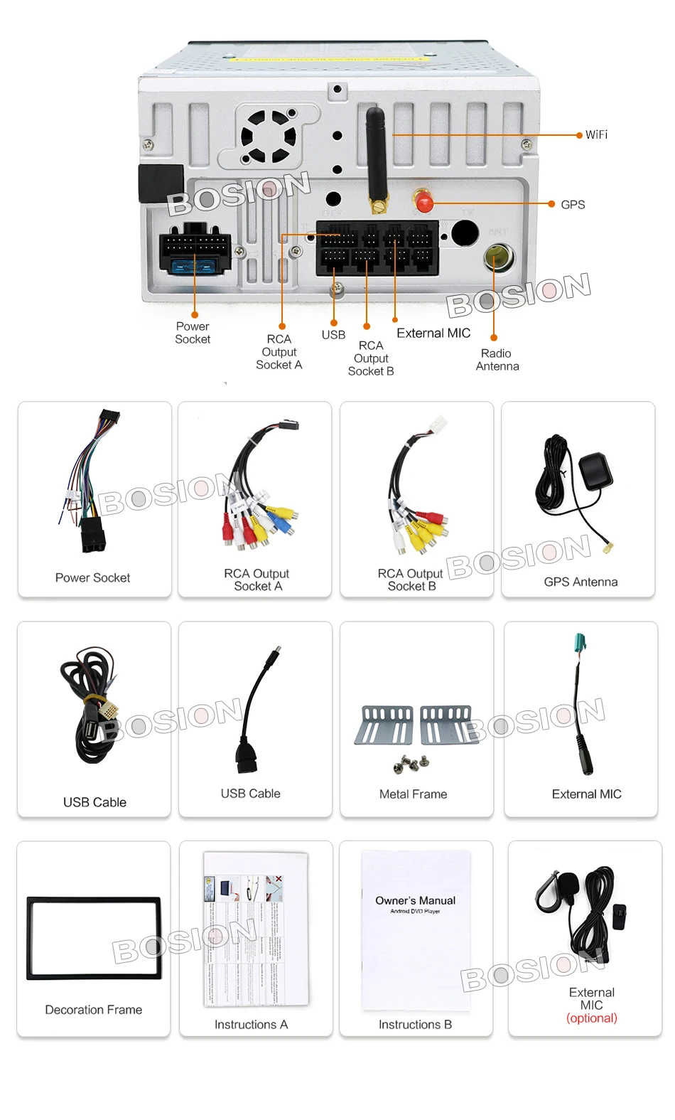 Excellent 2 din car dvd gps android car radio double din car dvd player stereo auto android 7.1 car gps navigation WIFI multimedia player 22