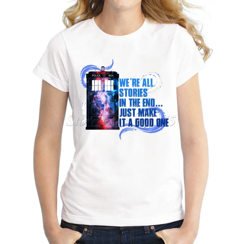 cheap 2019 Women Fashion The Doctor Who Design T shirt Novelty Tops Lady Custom Printed Short Sleeve tee for girls