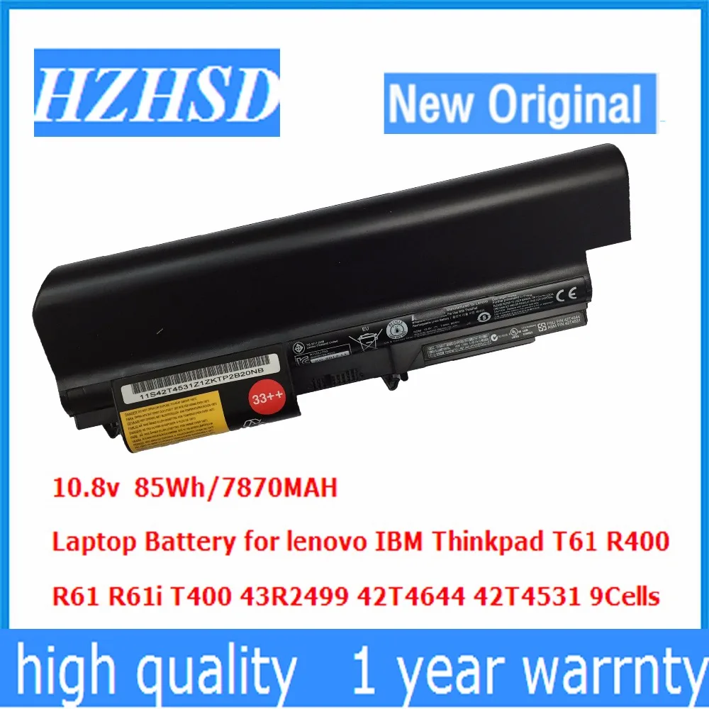 

11.1v 85Wh/9Cells New Original T61 Laptop Battery for lenovo IBM Thinkpad T61 R400 R61 R61i T400 43R2499 42T4644 42T4531