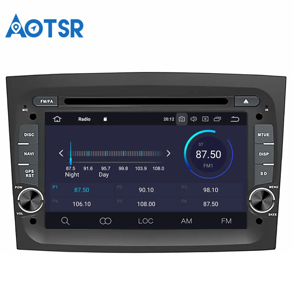 Top Aotsr Android 9.0 GPS navigation Car DVD Player For FIAT DOBLO 2016 2017 2018 multimedia 2 din radio recorder 4GB+32GB 2GB+16GB 1