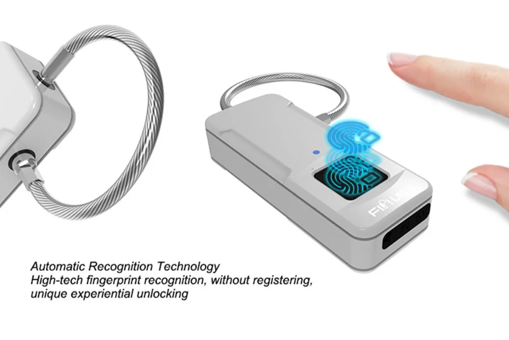 

Bluetooth unlock Smart padlock hi-tech recognition multi-color optional fingerprint lock can be widely as backpack lock