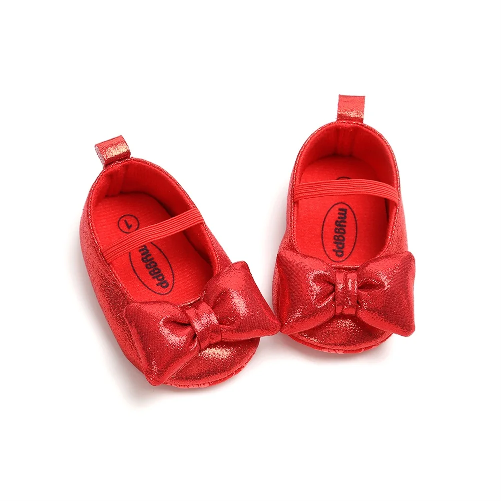 Брендовая нескользящая обувь для новорожденных девочек с бантиком Новая модная летняя обувь для малышей 0-18 месяцев