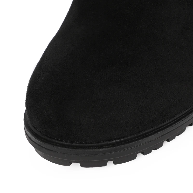 AIMEIGAO Faux Suede Over The Knee Boots High Heels Thigh high Women Boots Comfort Square Heels Plus Size Platform Woman Shoes