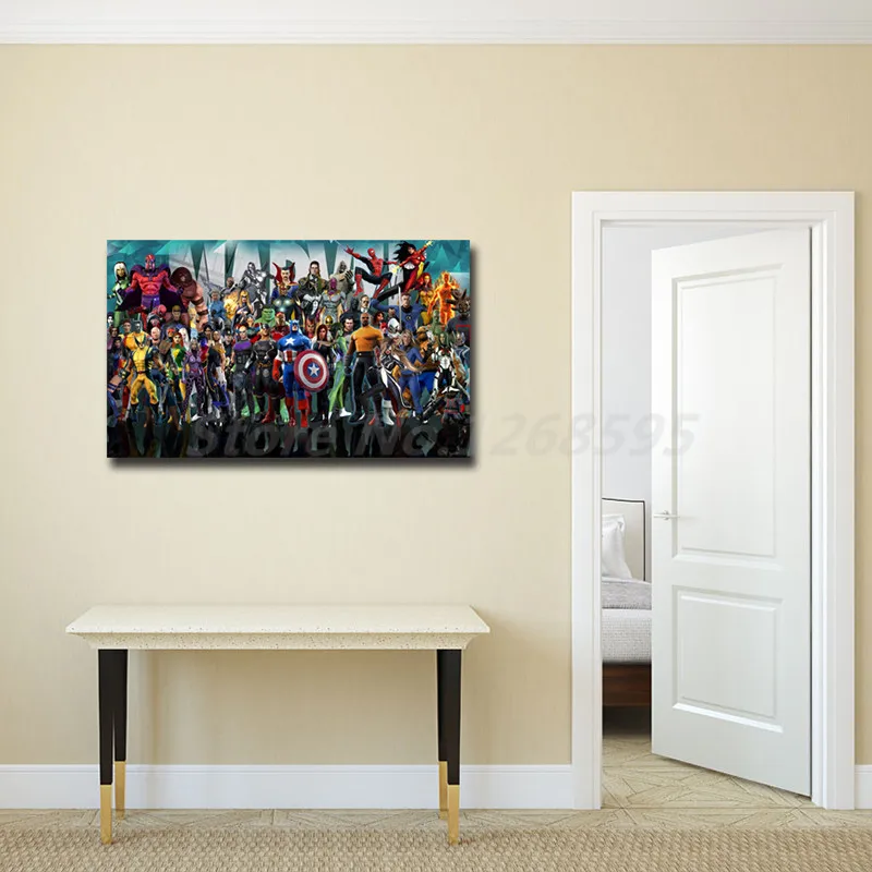 Avengers Canvas Wall Art Hd Printed Marvel Movies Super Heroes Figure
