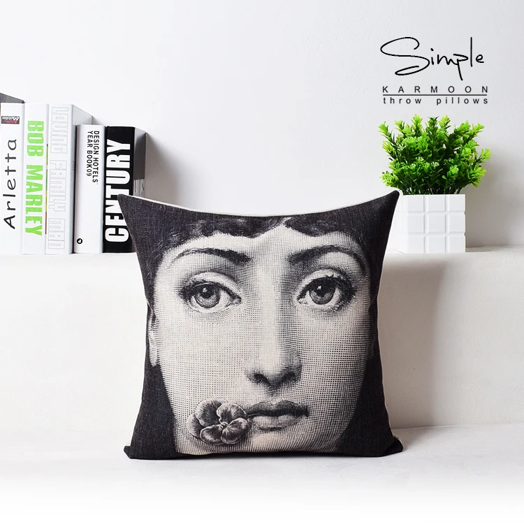 Нордические фигурки Fornasetti Art Master Home Декоративная Подушка плотная льняная наволочка диванная подушка