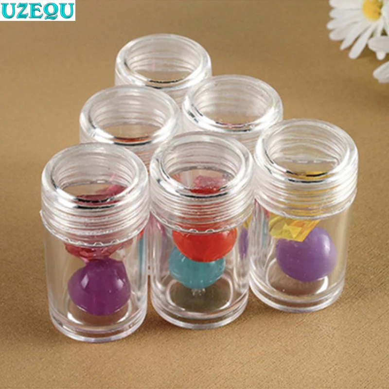 

1PCS Cosmetics Jar Box Makeup Cream Nail Art Cosmetic Bead Storage Pot Container Round Bottle Portable Plastic Transparent Case