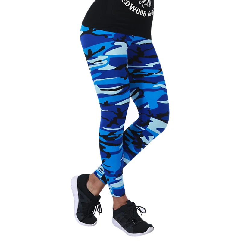 Fashion High Waist Camouflage Leggings Women Skinny
