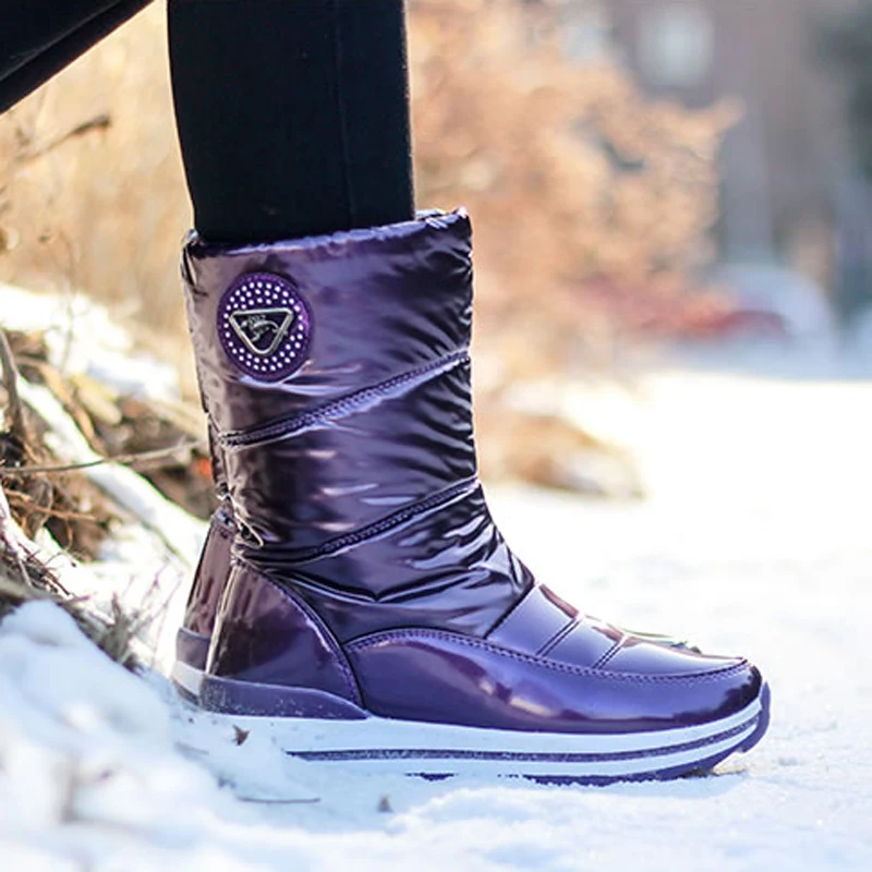 

Women's high quality 2018 new arrivals waterproof thick winter skid non-slip snow boots Platform women