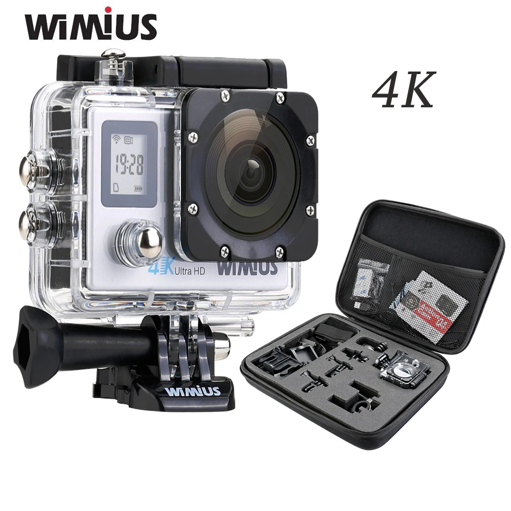 Prix pour Wimius Double Écran Wifi Action Camera 4 K Ultra HD Vidéo Sport Mini Casque Cam Voiture DVR Aller Étanche 40 M + Portable DV Pro sac Prix pour Wimius Double Écran Wifi Action Camera 4 K Ultra HD Vidéo Sport Mini Casque Cam Voiture DVR Aller Étanche 40 M + Portable DV Pro sac