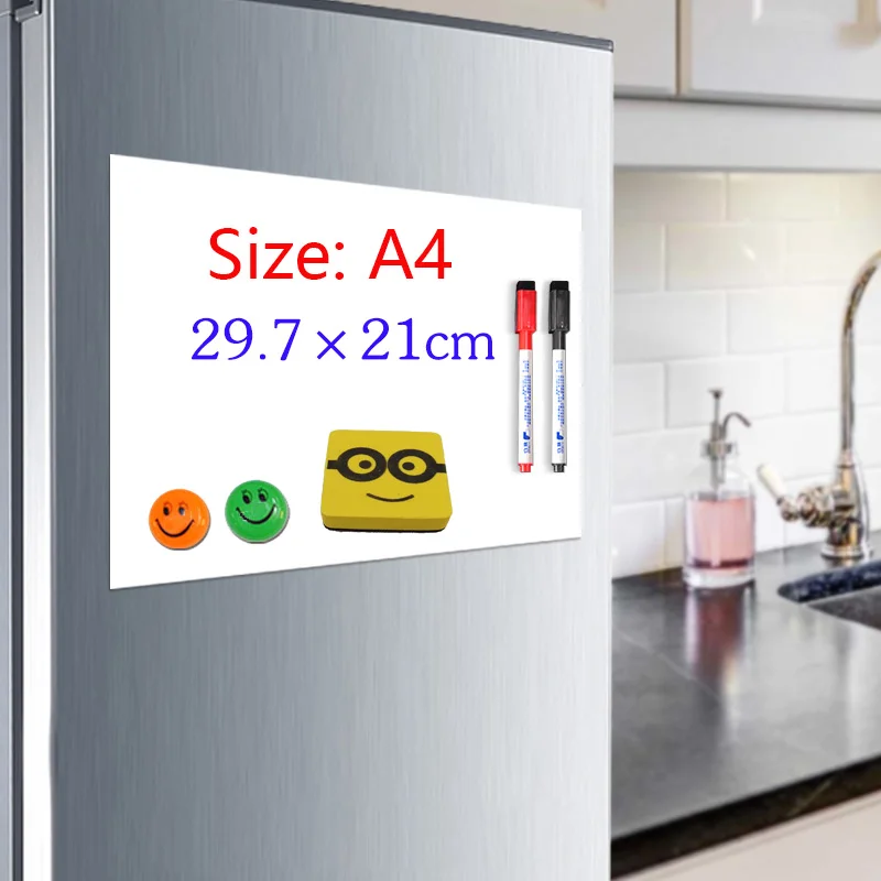 

Magnet whiteboard A4 soft magnetic board, Dry Erase drawing and recording board Presentation Board For Fridge Refrigerator