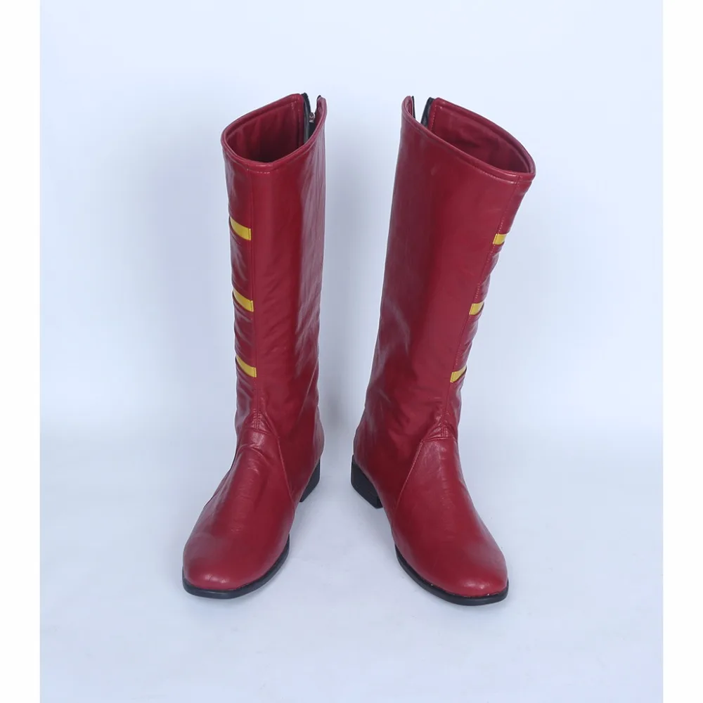 Cartoon Comic Jesse Quick Cosplay Boots Adult Mens Womens Red PU