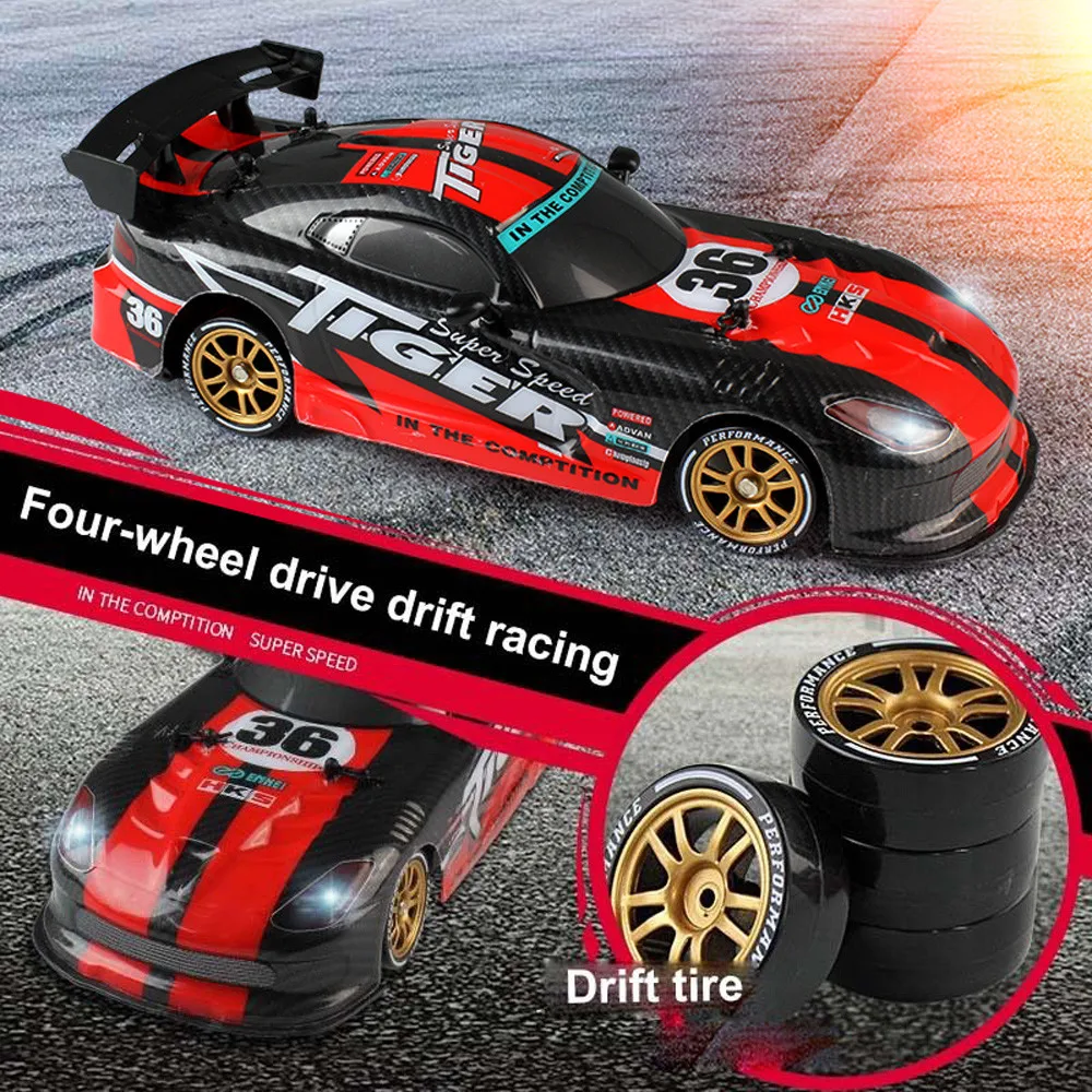 

Electric RC Car RC Drift Car Cool LED Light USB 2.4G High Speed Vehicle Model Remote Control Car Racing Kids Toys Gifts For Boys