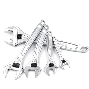 

6/8/10/12/15" High Quality Streamlined Adjustable Wrench Multi-function Universal CR-V Monkey Spanner Hand Tools for Bike or Car