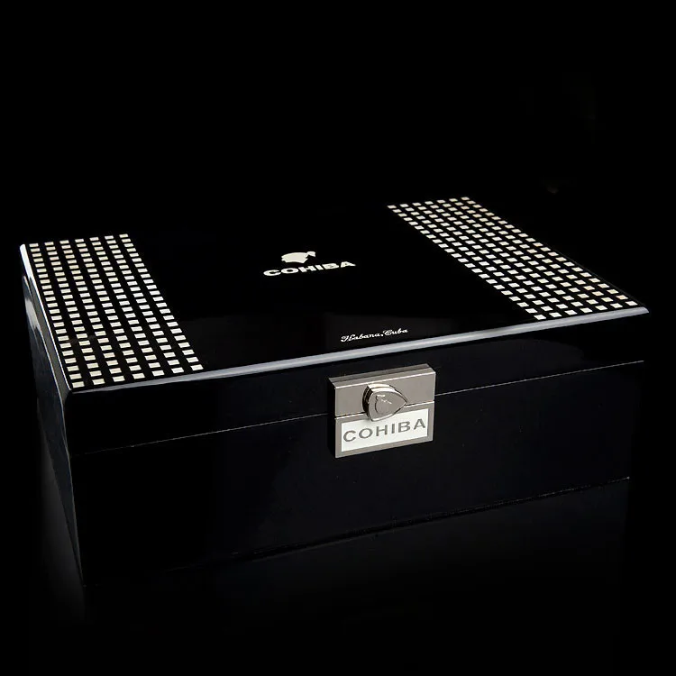 MirageBlack Cigars Special Maintenance Cigar Humidor with Humidifier Hygrometer