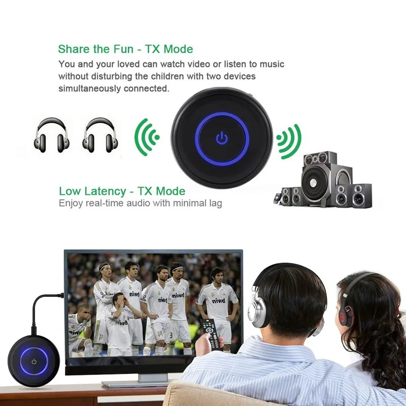 Новый 2 в 1 беспроводной Aux адаптер Bluetooth V5.0 аудио передатчик приемник с APTX низкой
