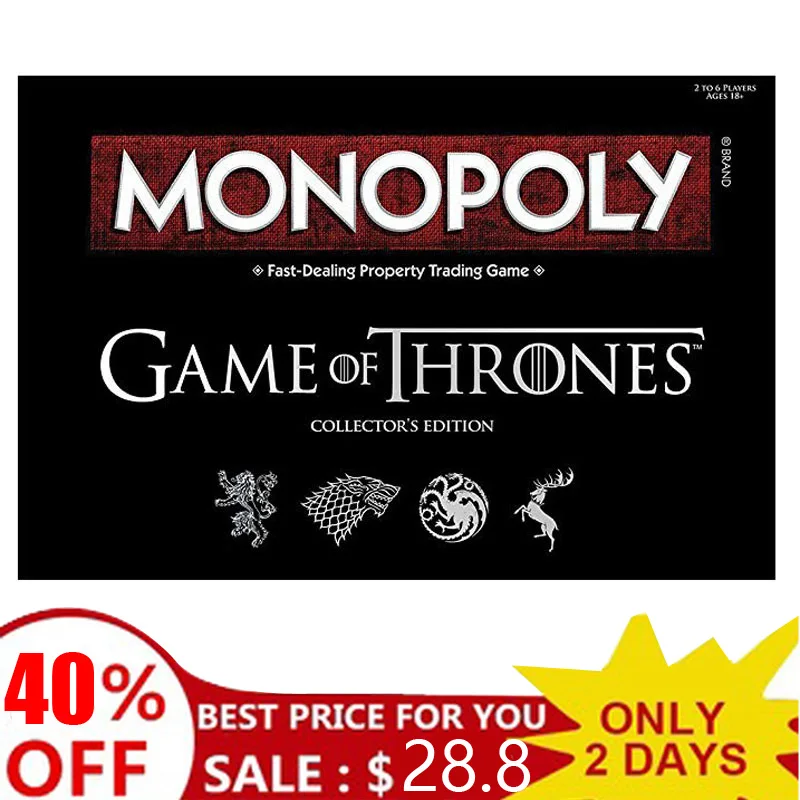 

Game of Thrones Monopoly Board Game Pandemic One Night Ultimate Werewolf Against Humanity Betrayal At House On The Hill