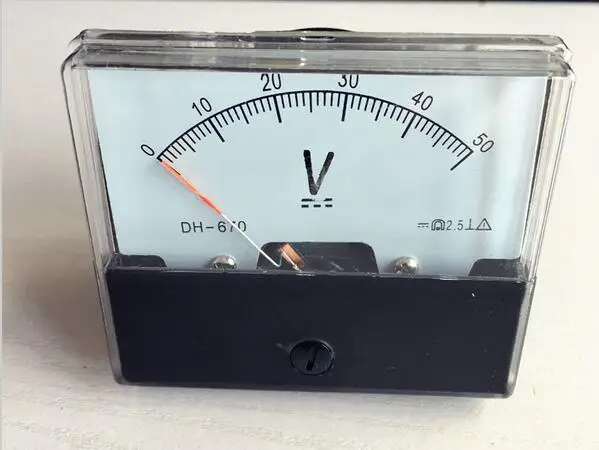 

DH-670 DC 0-50V Analog Panel voltmeter Voltmeter pointer type meter
