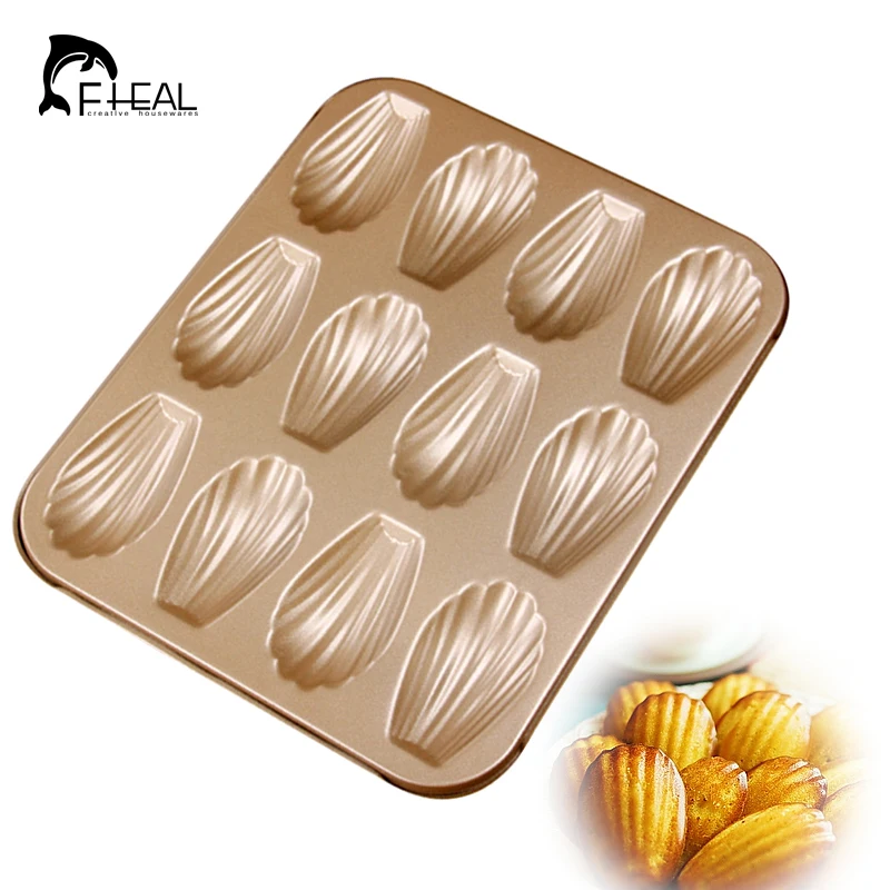 FHEAL 3D Морская раковина 12 отверстий формы для торта металлические Madeleine выпечки