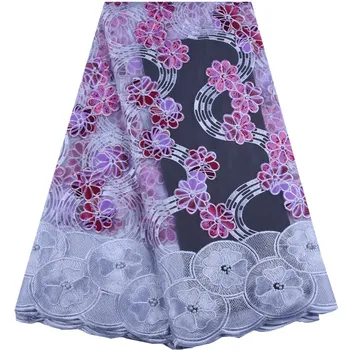 

New Style African Lace With Wax Lace Fabric 2019 High Quality With Embroidery Swiss Voile Lace For Wedding Party 1005