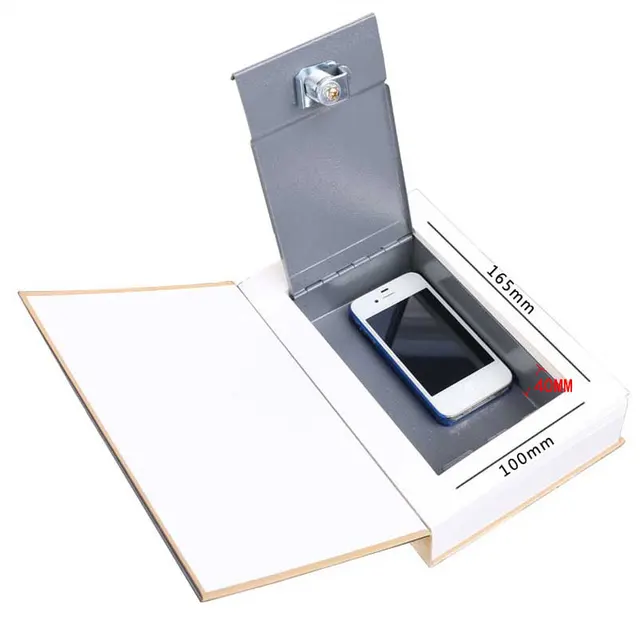 Metal Steel Storage Safe Box Dictionary Secret Book Piggy Bank Money Hidden Secret Security Locker Cash Jewellery With Key Lock