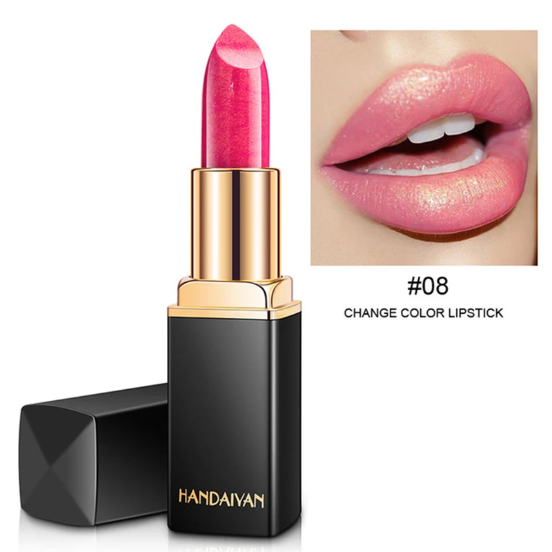 HANDAIYAN, профессиональная губная помада, макияж, водостойкая, стойкий пигмент, телесный, розовый, сексуальная блестящая губная помада, роскошный макияж